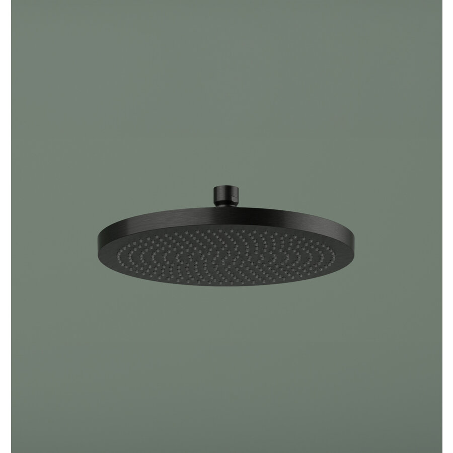 Hoofddouche Hotbath Ace Rond 23 cm Geborsteld Zwart PVD