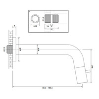 Inbouw Fonteinkraan Brauer Chrome Edition Inkortbaar Chroom
