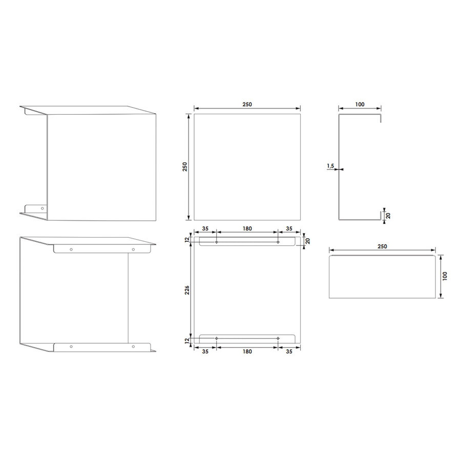Opbouwnis Brauer Gold Edition Met Verborgen Opbergruimte Goud Geborsteld PVD