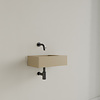 Gliss Design Fontein Gliss Design Freya Solid Marble 40x22x10 cm Zonder Kraangat Rechts Mat Cappuccino
