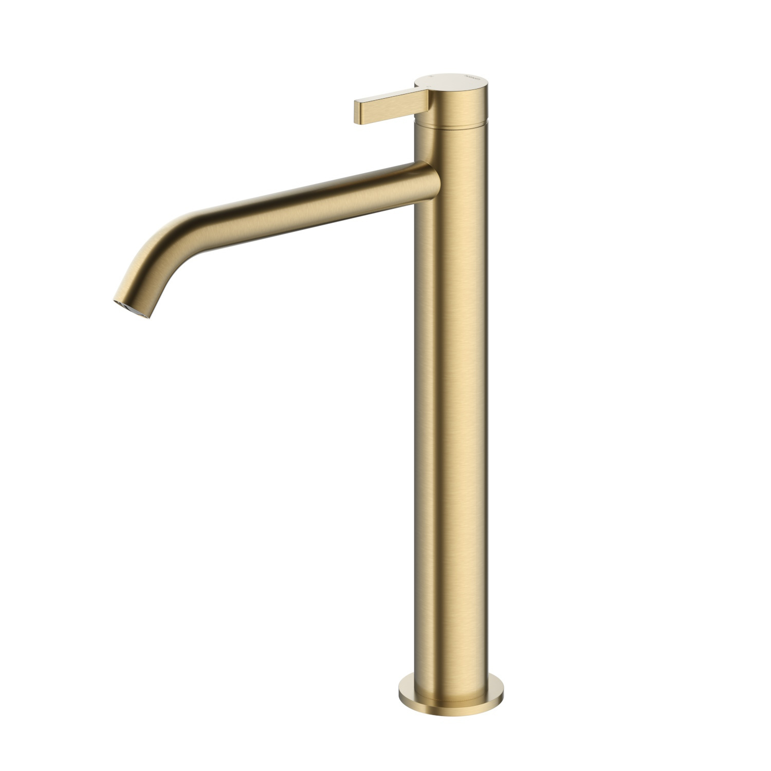 Hotbath Wastafelmengkraan Ace 1-Hendel Gebogen 28 cm Geborsteld Messing PVD