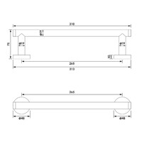 Handdoekrek Brauer Chrome Edition 30 Cm chroom