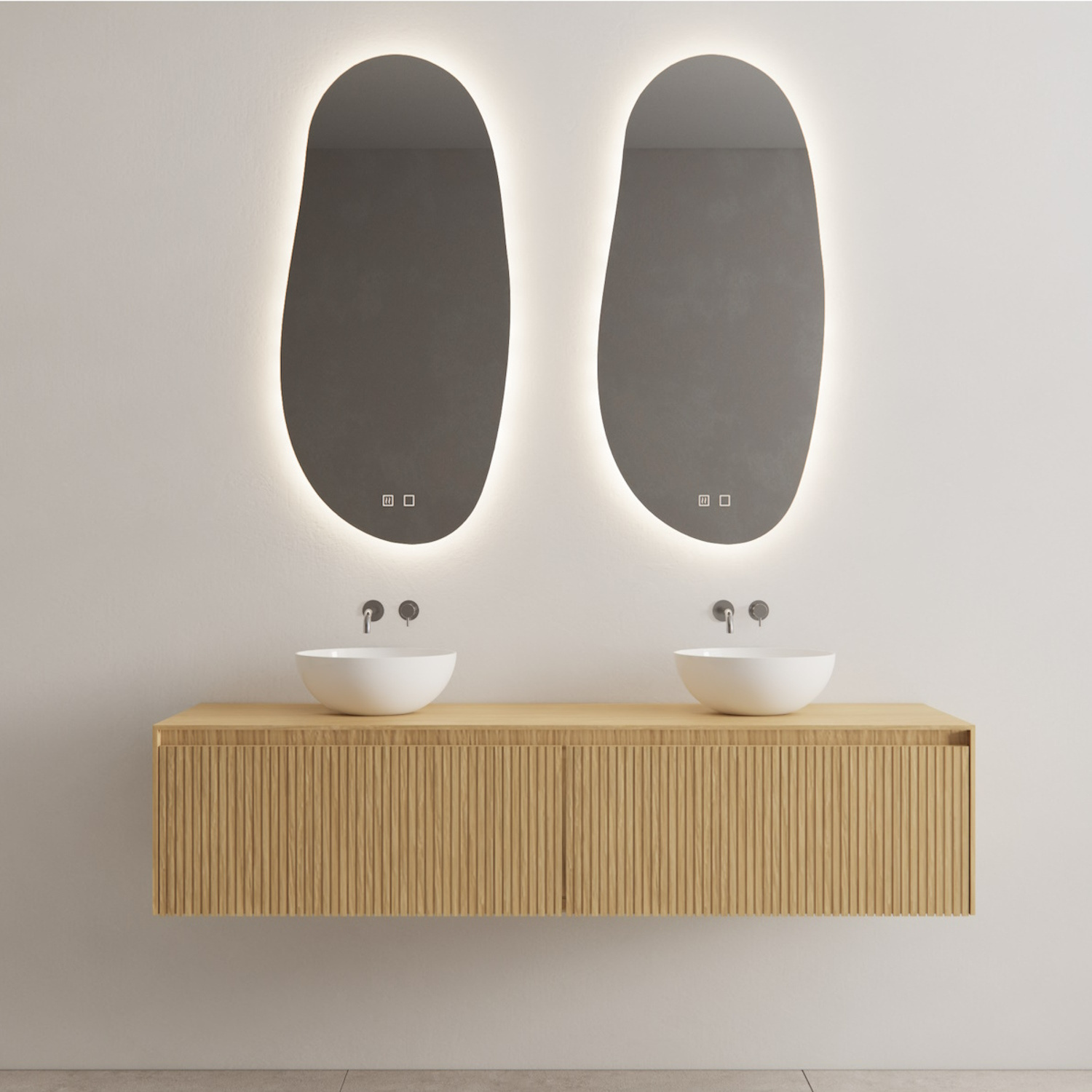 Onderkast Gliss Design Timotheus 200 cm 2 Lades Incl Topplaat Pure Gliss Design