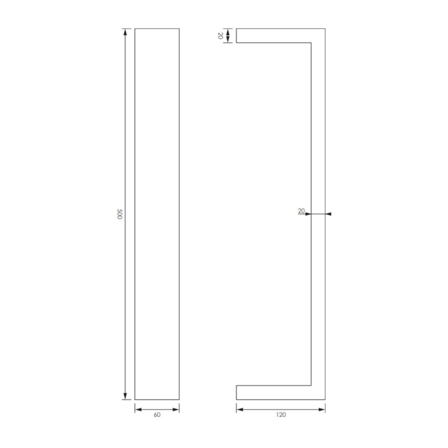 Handdoekbeugel Brauer Brushed Edition 50 cm Geborsteld RVS