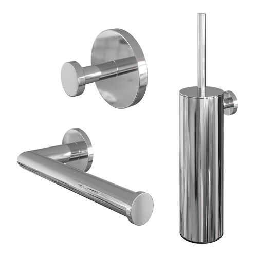 Toiletaccessoire Set Brauer Chrome 3-in-1 Chrome 