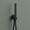Hotbath Handdouche Hotbath Ace Met Wandsteun Met Uitlaat En Doucheslang 150cm Geborsteld Zwart PVD