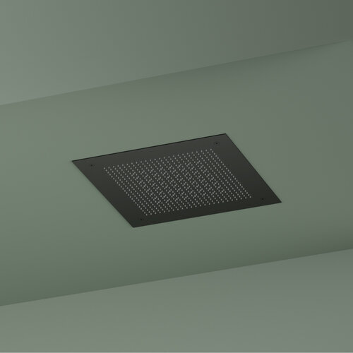 Inbouw hoofddouche Hotbath Ace Velvet Rainshower 38x38 cm Geborsteld Zwart PVD 