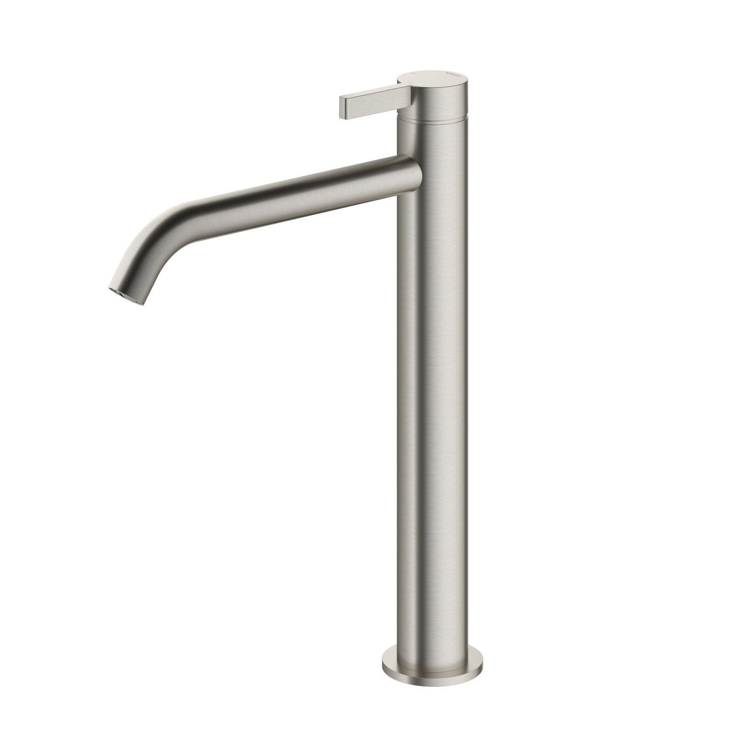 Hotbath Wastafelmengkraan Ace 1-Hendel Gebogen 28 cm Geborsteld Nikkel