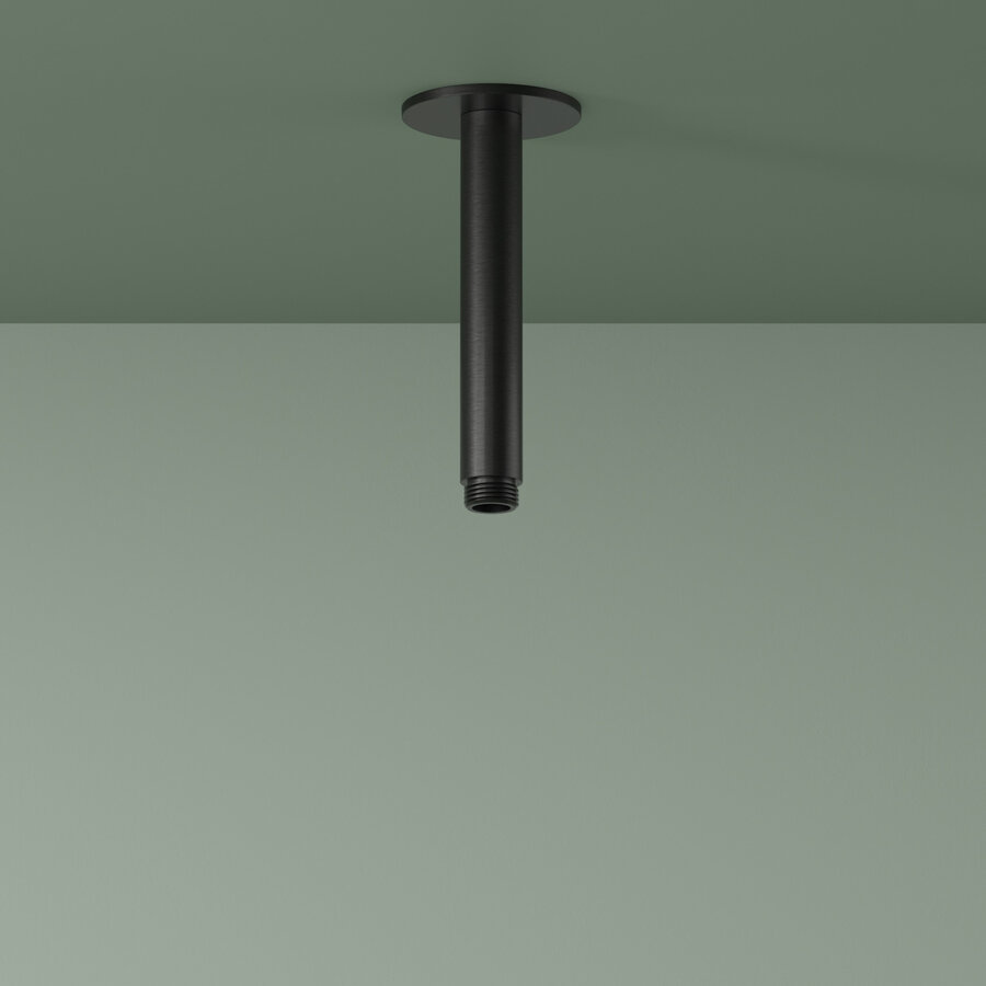 Plafondbuis Hotbath Ace 15 cm Geborsteld Zwart PVD