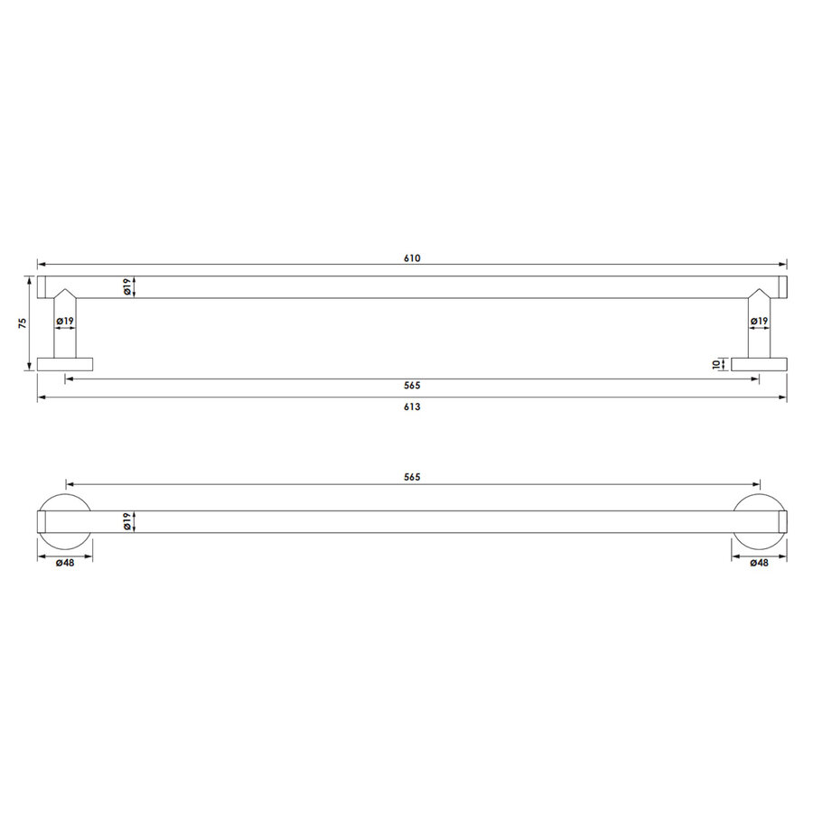 Handdoekrek Brauer Chrome Edition 60 Cm chroom