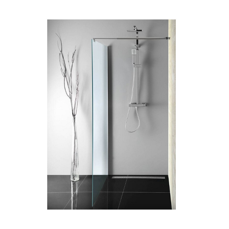 Inloopdouche Sapho Walk-In 100x190 cm met Muurprofiel Chinchilla Glas