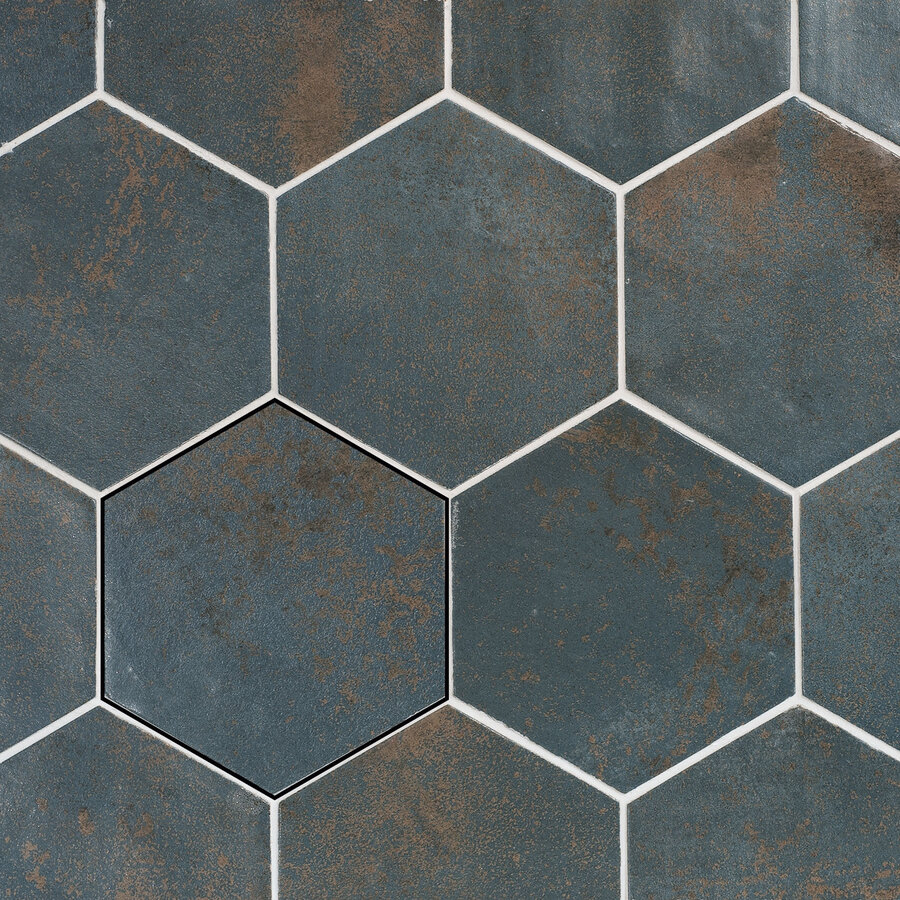 Wandtegel Hexagon Magnetism Blue 13.9x16 cm (Prijs per M2)