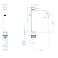 Wastafelkraan IVY Bond Model M Coldstart Zwart Chroom PVD