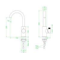 Wastafelkraan IVY Tribe Draaibare Uitloop Coldstart RVS316 Geborsteld Mat Koper PVD