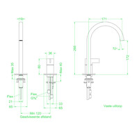 Wastafelkraan IVY Pact  Coldstart 2-gats Geborsteld Nickel PVD