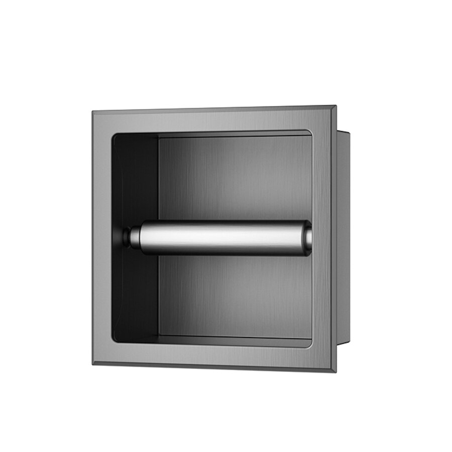 Toiletrolhouder Inbouw BWS Milan Zonder Klep Gunmetal