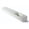 Luca Sanitair Fontein Luca Sanitair Lea 120x22x12 cm Solid Surface Rechts Zonder Kraangat Mat Wit