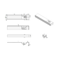 Fontein Luca Sanitair Lea 120x22x12 cm Solid Surface Rechts Zonder Kraangat Mat Wit