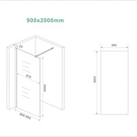 Glasplaat BWS Danielle 90x200 Cm Nano Vintage Bronsglas