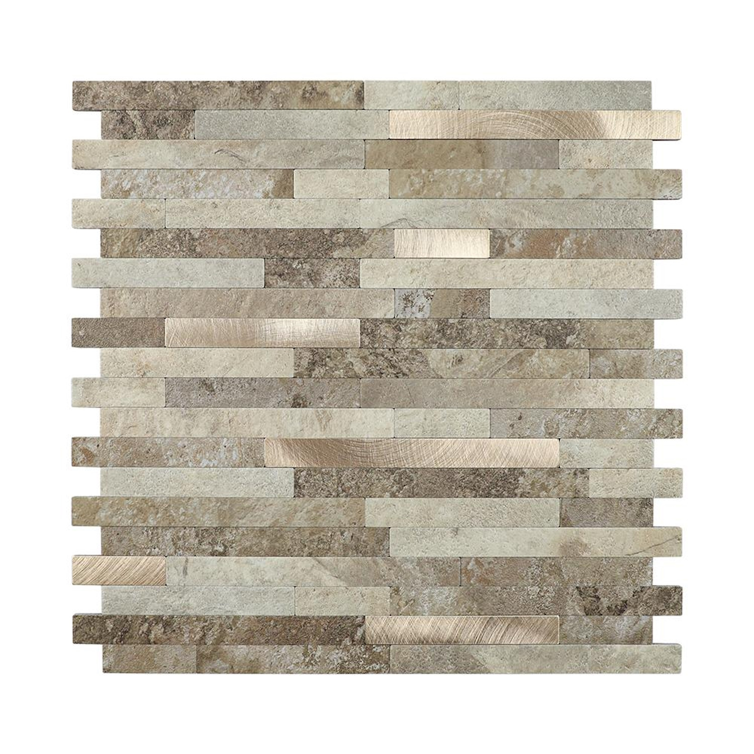 Mozaïek Isodeco Steenstrip Zelfklevend 29.2x29.7 cm Taupe Beige Mix Isodeco