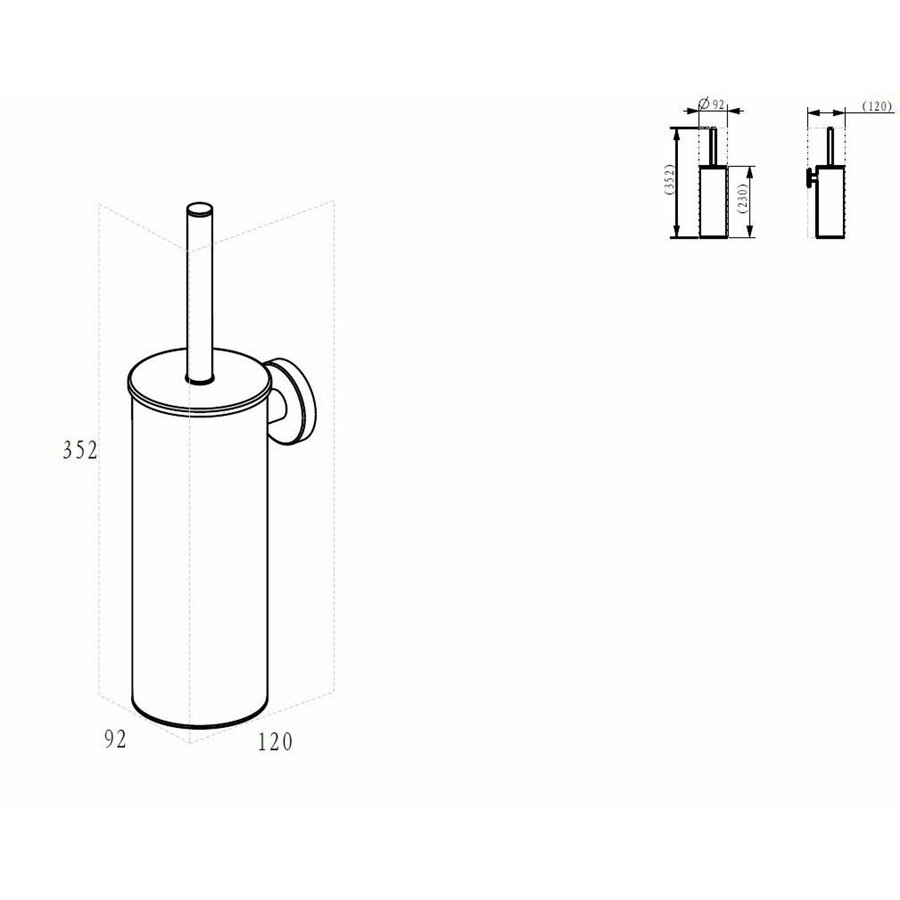 Toiletborstel Met Houder BWS Mark Brons Koper
