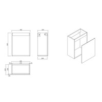 Fonteinkast BWS Sona Met Verticaal Reliëf Soft-close Wit Marmer