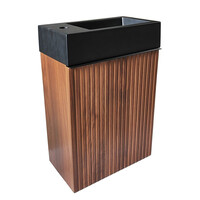 Fonteinkast BWS Sona Met Verticaal Reliëf Soft-close Hout