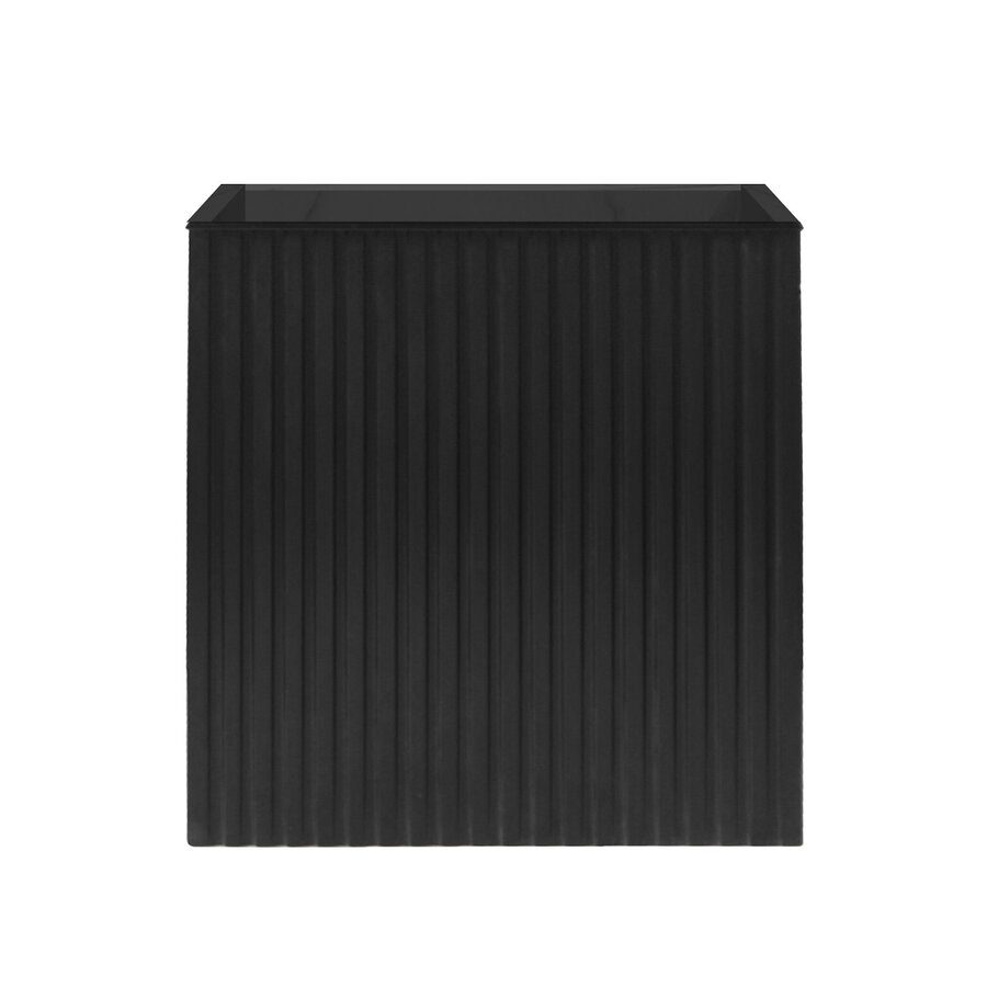 Fonteinkast BWS Sona Met Verticaal Reliëf Soft-close Mat Zwart