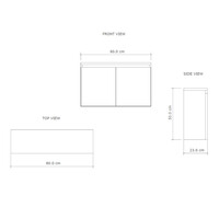 Fonteinmeubel BWS Meadow 80x50 cm Mat Zwart Incl. Topplaat