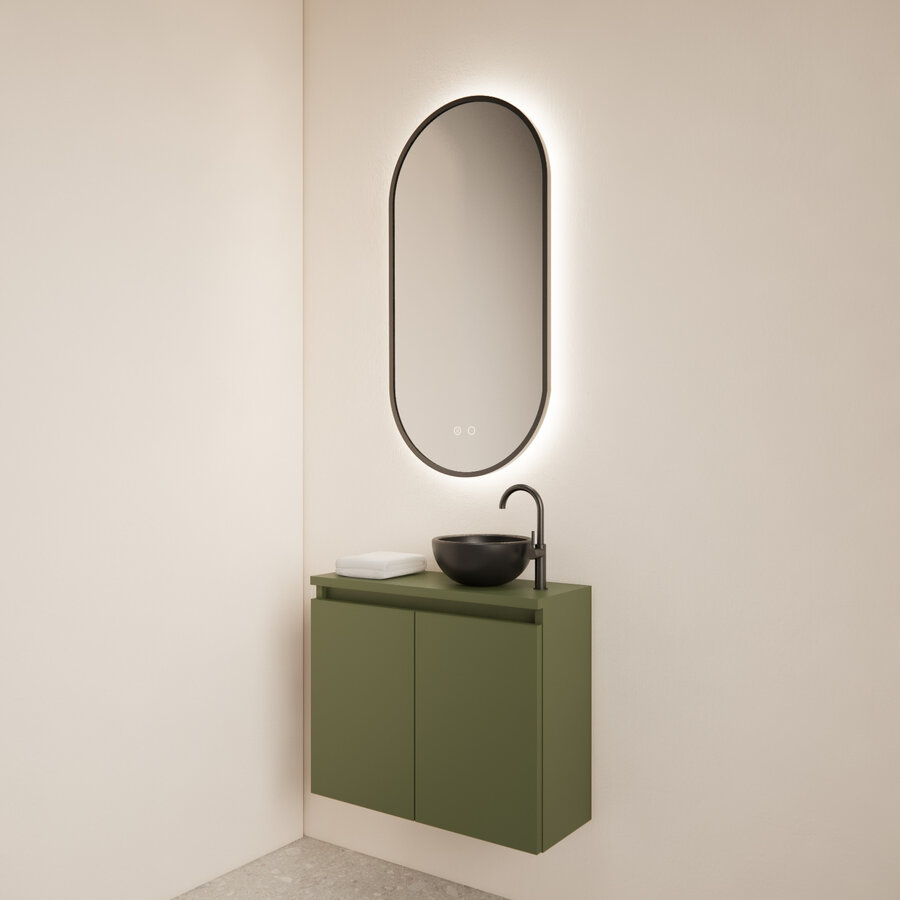 Fonteinmeubel BWS Meadow 60x50 cm Olijf Groen Incl. Topplaat