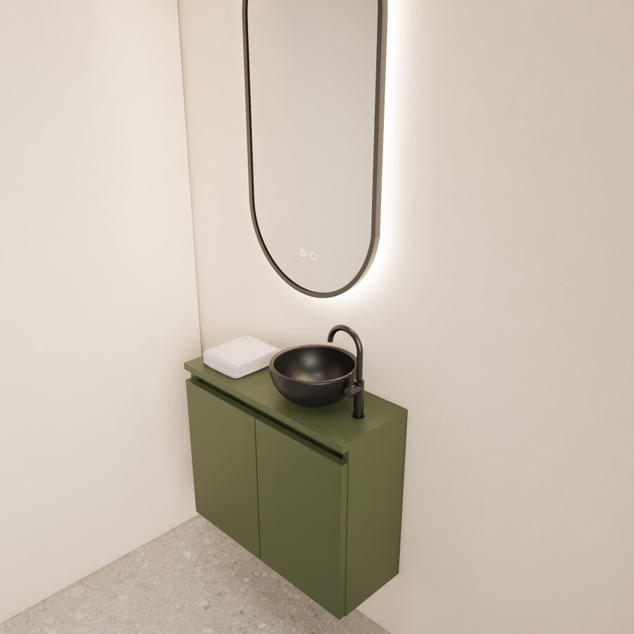 Fonteinmeubel BWS Meadow 60x50 cm Olijf Groen Incl. Topplaat