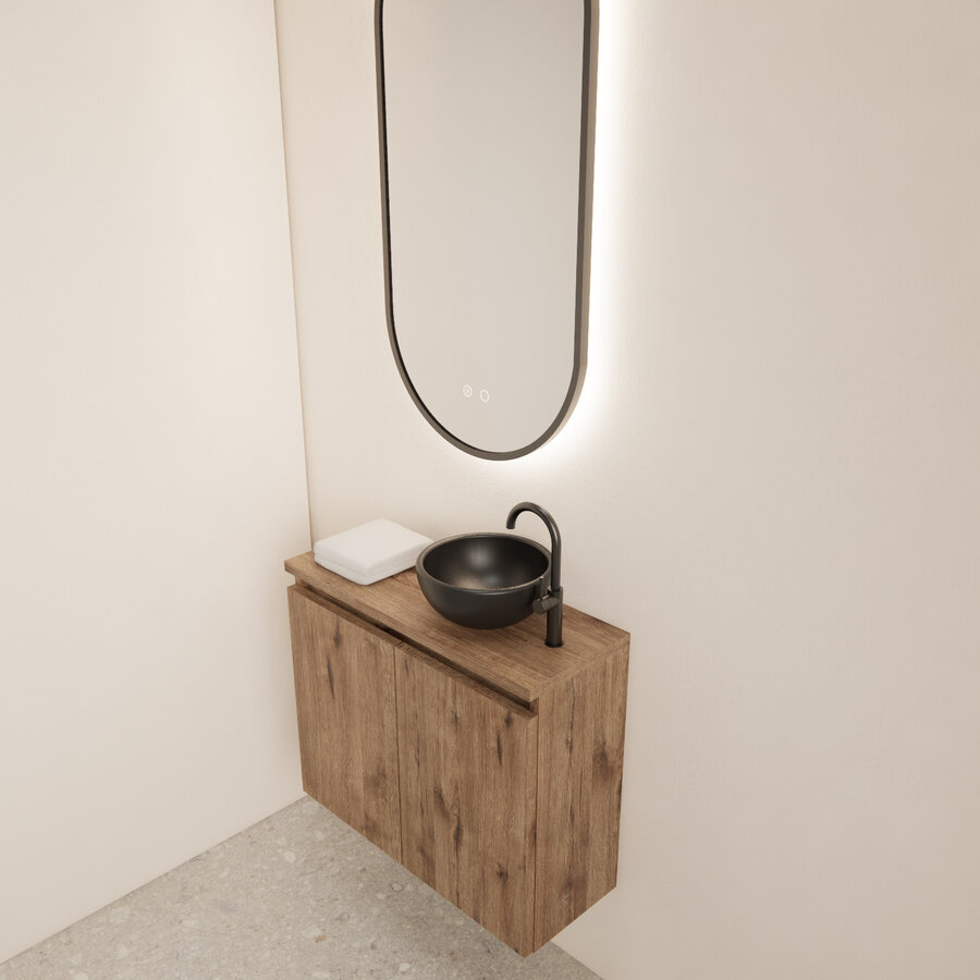 Fonteinmeubel BWS Meadow 60x50 cm Wellington Oak Incl. Topplaat