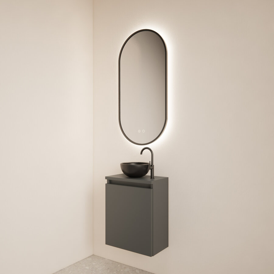 Fonteinmeubel BWS Meadow 40x50 cm Graphite Grijs Incl. Topplaat