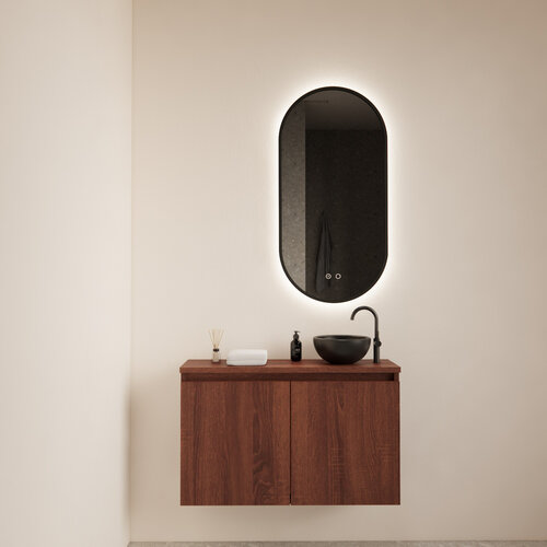 Fonteinmeubel BWS Meadow 80x50 cm Choco Eiken Incl. Topplaat 