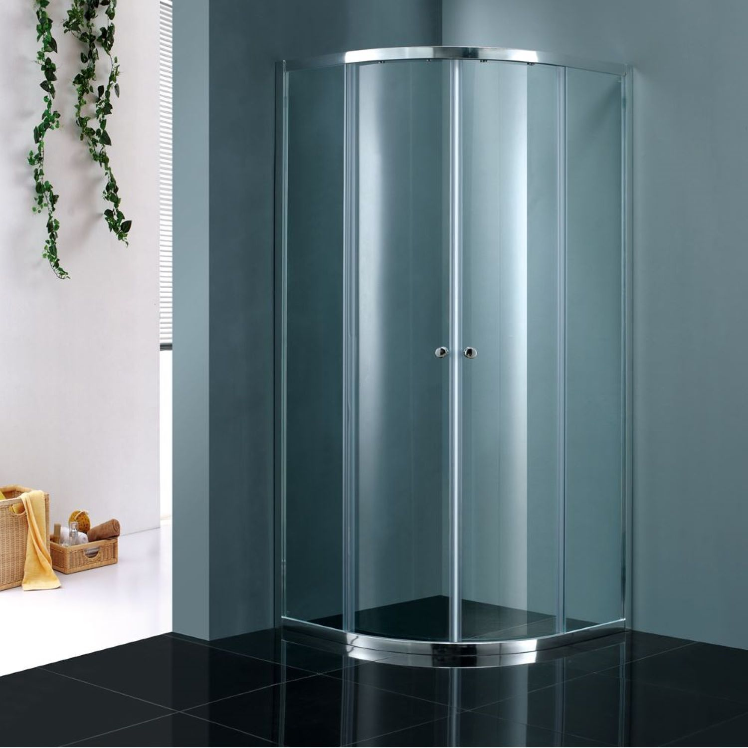 Douchecabine BWS Kwartrond 2 Schuifdeuren 80x80 cm 4 mm Boss & Wessing