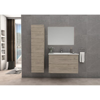 Onderkast BWS Elite 60x45x50 cm Met Horizontaal Reliëf Licht Hout