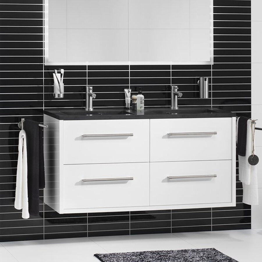 Tiger Boston Wastafelonderkast 120 cm Hoogglans Wit