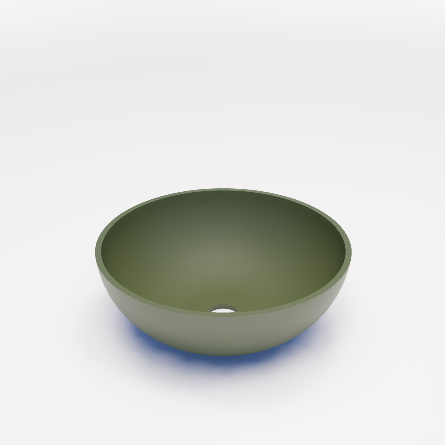 Waskom BWS Dorn 40X40X15 cm Rond Solid Olijf Groen Mat Boss & Wessing