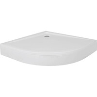 Douchebak BWS Ailah Kwartrond Acryl 90x90cm Zelfdragend Inclusief Plint Wit