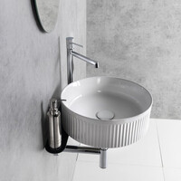 Waskom Sapho Picobello Keramisch Rond 37 cm Wit