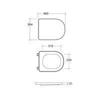 Toiletzitting Globo Lalita 36,4x46 cm Softclose Quickrelease Glans Wit