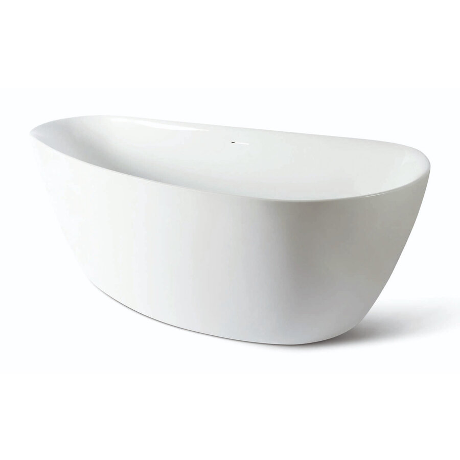 Vrijstaand Bad Luca Sanitair Primo Acryl 170x78x60 cm 260L Incl. Afvoerset Glans Wit