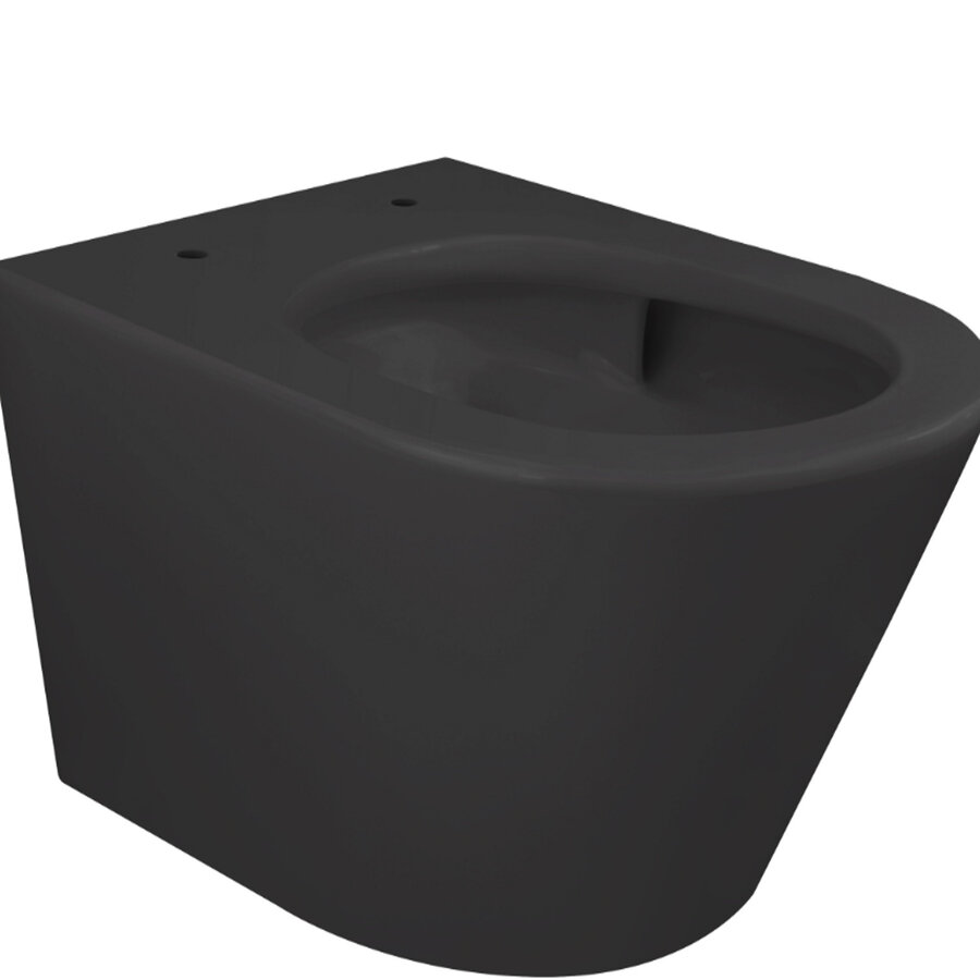 Wandcloset Wiesbaden Vesta Rimless Tornado Flush Mat Zwart