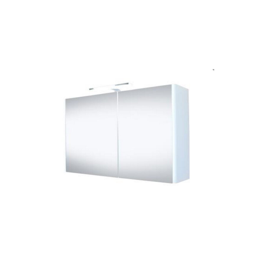 Best-Design "Happy" MDF Spiegelkast + Verlichting 80x60cm Wit