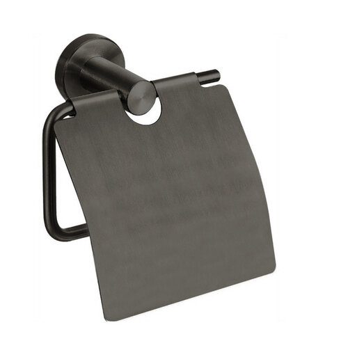 Best-Design "Moya" Toiletrolhouder Met Klep Gunmetal 