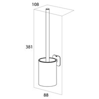 Toiletborstel Met Houder Tiger Colar Zwart