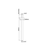 Douchearm BWS Danielle Met Plafondbevestiging 30 cm Geborsteld Brons Koper