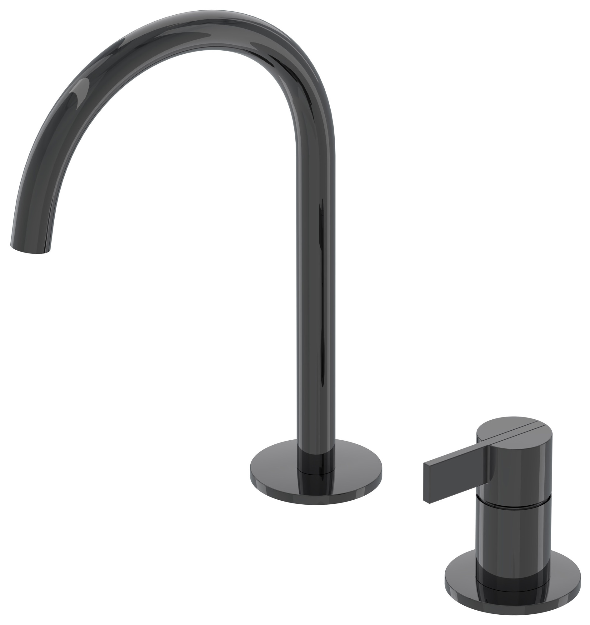 Wastafelkraan IVY Pact Coldstart 2-gats Zwart Chroom PVD IVY