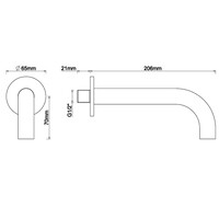 Uitloop Inbouw Rond BWS Danielle 20 cm 1/2'' Geborsteld Brons Koper