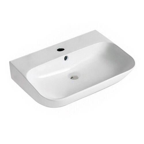 Wastafel BWS Mark 65.5 x 42 x 16.5 cm Keramiek Glans Wit 